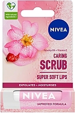 Fragrances, Perfumes, Cosmetics Lip Scrub Balm with Rosehip Oil - NIVEA Caring Scrub Super Soft Lips Rosehip Oil + V