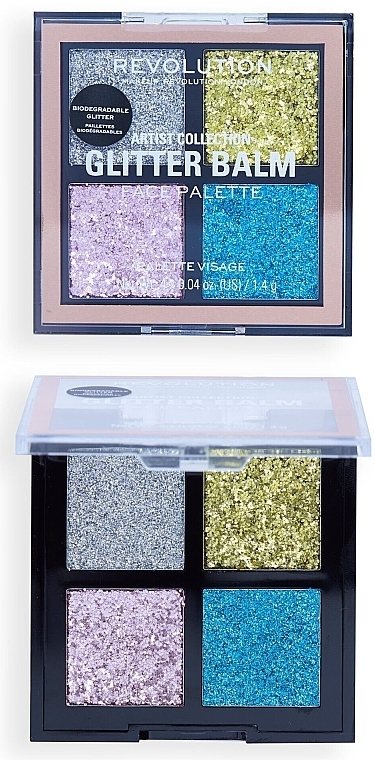 Glitter Palette - Makeup Revolution Artist Collection Glitter Balm Face Palette — photo N3