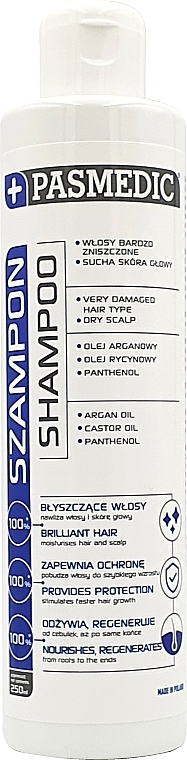 Shampoo for Very Damaged Hair - Pasmedic Shampoo — photo N1