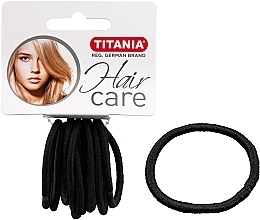 Fragrances, Perfumes, Cosmetics Elastic Hair Band, black, 4mm, 9pcs - Titania