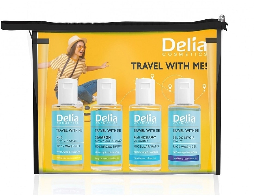 Set of 4 Mini Products in a Cosmetic Bag - Delia Travel With Me! — photo N1