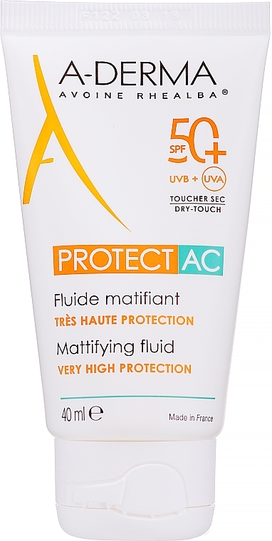 Mattifying Facial Fluid - A-Derma Protect AC Mattifying Fluid SPF 50 — photo N1