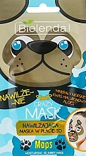 Fragrances, Perfumes, Cosmetics Detox Sheet Mask "Pug" - Bielenda Crazy Mask 3D Mops