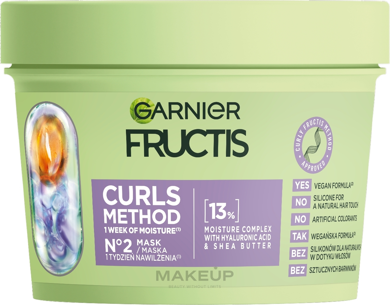 Hydrating Mask for Curly Hair - Garnier Fructis Curls Method Mask — photo 370 ml