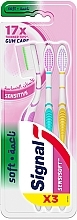 Fragrances, Perfumes, Cosmetics Soft Flosserbrush, Yellow - Signal Sensisoft Gum Care Sensitive