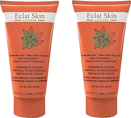 Set - Eclat Skin London Hyaluronic Acid+Shea Butter Day Cream (f/cr/2x50ml) — photo N1