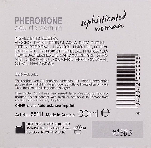 Hot London Sophisticated Woman - Pheromone Perfume — photo N5