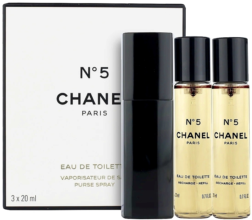 Chanel N°5 Purse Spray with Case - Eau de Toilette (edt/3x20ml) — photo N1