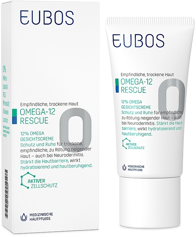 Moisturizing Face Cream - Eubos Med Omega-12 Rescue Face Cream — photo N1