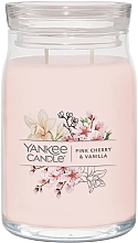 Scented Candle in Jar 'Pink Cherry & Vanilla', 2 wicks - Yankee Candle Pink Cherry & Vanilla — photo N2