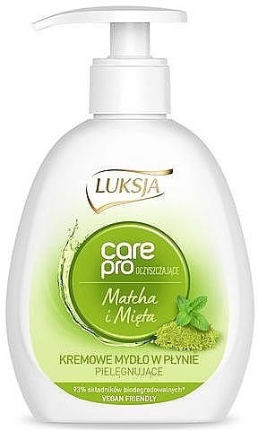 Liquid Matcha & Mint Soap - Luksja Care Pro Matcha and Mint Liquid Soap — photo N1