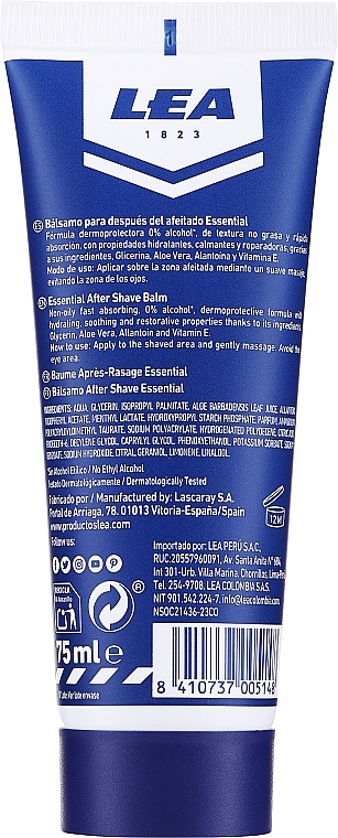 After Shave Balm - Lea Essential Sensitive Skin Aftershave Balm — photo N2