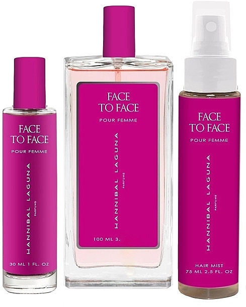 Hannibal Laguna Face To Face - Set (edt/100ml + edt/30ml + h/mist/75ml) — photo N1