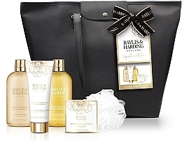 Set - Baylis & Harding Sweet Mandarin & Grapefruit (sh/gel/300ml + b/milk/300ml + b/lot/130ml + soap/150g + sponge + bag) — photo N1