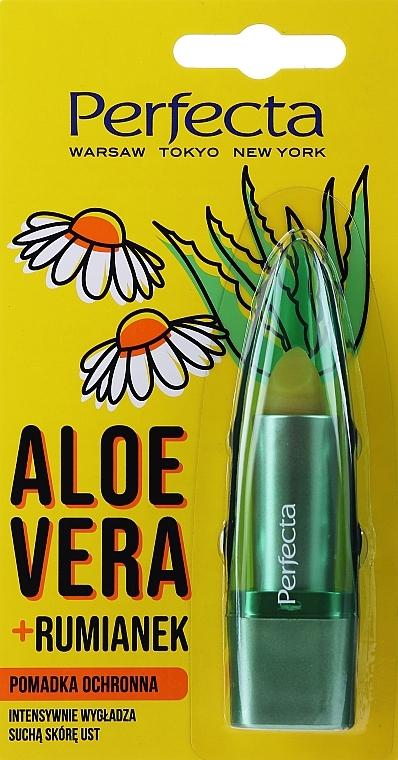 Protective Aloe Vera & Chamomile Lip Balm - Perfecta Aloe Vera + Chamomile — photo N1