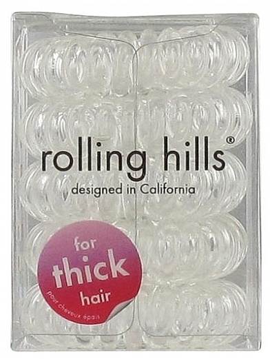 Traceless Hair Rings, transparent - Rolling Hills 5 Traceless Hair Elastics Stronger Transparent — photo N1