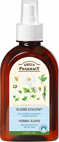 GIFT! Herbal Hair Elixir - Green Pharmacy Herbal Elixir For Damaged and Brittle Hair — photo N1