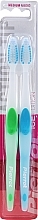 Toothbrush, medium-hard, green + blue - Pierrot Action Tip Hard — photo N1