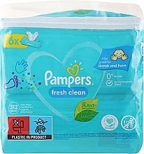 Fragrances, Perfumes, Cosmetics Baby Wet Wipes "Fresh Clean", 6x52pcs - Pampers