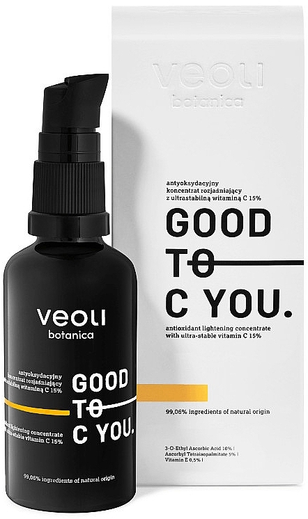 Antioxidant Brightening Concentrate with Ultra-Stable Vitamin C 15% - Veoli Botanica Good To C You — photo N2