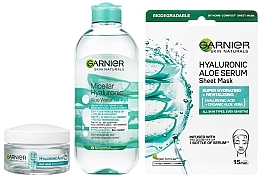 Set - Garnier Skin Naturals Hyaluronic Aloe (micellar/water/400ml + gel/50ml + mask/28g) — photo N2