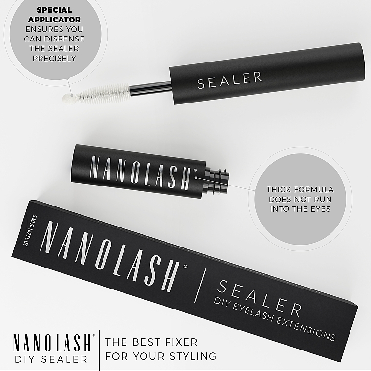 Eyelash Extensions Sealer - Nanolash Sealer Diy Eyelash Extensions — photo N4