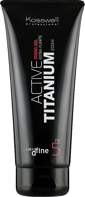 Strong Hold Gel with Wet Hair Effect - Kosswell Professional Dfine Active Titanium 5 — photo N1