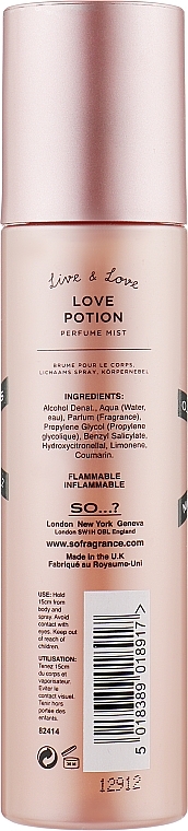 Body Spray - So…? Miss SO…? Love Potion Perfume Mist — photo N3