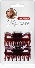 Fragrances, Perfumes, Cosmetics Claw Clip 6 cm, 2 pcs, brown - Titania