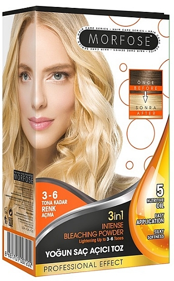 ヘアパウダー - Morfose Intense Bleaching Powder Lightener 3in1 — photo N1