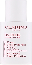 Fragrances, Perfumes, Cosmetics UV + Anti-Pollution Protective Face Cream - Clarins UV Plus Anti-Pollution Fairness Day Screen Multi-Protection SPF 50 