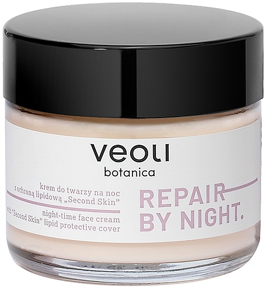Night Face Cream - Veoli Botanica Night Face Cream with Second Skin Protective Cover  — photo N3