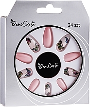 Fragrances, Perfumes, Cosmetics False Nails, tips butterflies, 24 pcs - Deni Carte