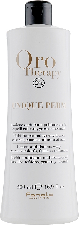 Versatile Ammonia-Free Biowave - Fanola Oro Therapy Unique Perm — photo N1