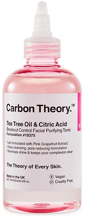 Tea Tree Oil Cleansing Face Tonic - Carbon Theory Facial Purifying Tonic — photo N1