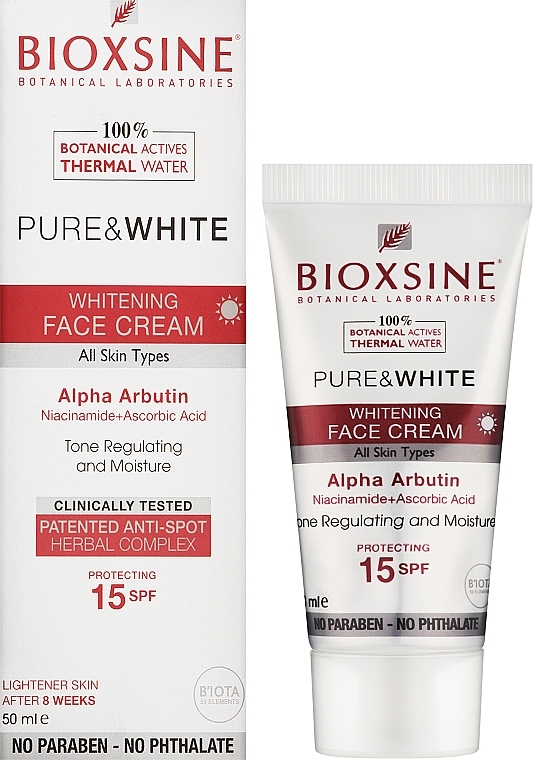 Whitening Face Cream - Bioxine Pure & White Whitening Face Cream SPF15 — photo N2