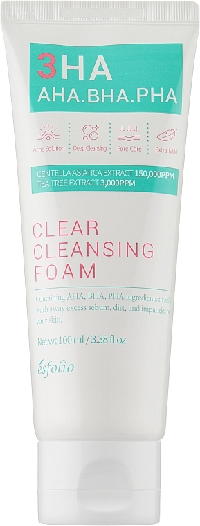 Acid Cleansing Foam - Esfolio 3HA Clear Cleansing Foam — photo N1