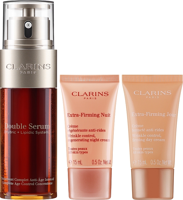 Set - Clarins Double Serum & Extra-Firming Set (ser/50ml + cr/2x15ml) — photo N2