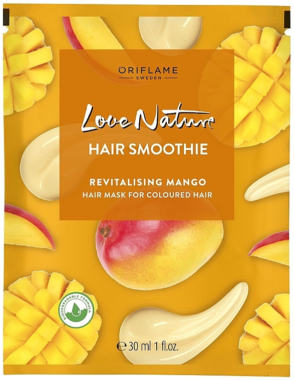 Revitalizing Smoothie Mask for Colored Hair "Mango" - Oriflame Love Nature Hair Smoothie — photo N1