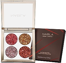 Fragrances, Perfumes, Cosmetics Eyeshdow Palette - Nabla Ruby Lights Collection Glitter Palette