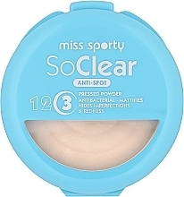 Fragrances, Perfumes, Cosmetics Face Powder - Miss Sporty Pressed Powder So Clear 