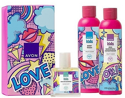 Set - Avon Kids Girl Set (shmp/gel/200ml + sh/gel/200ml + cologne/30ml) — photo N1