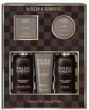 Set, 5 products - Baylis & Harding Black Pepper & Ginseng Men's Perfect Grooming Pack Gift Set — photo N1