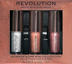 Lip Gloss Set - Makeup Revolution Shimmer Bomb Mini Collection — photo N1