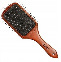 Wooden Hair Brush, 25.3 x 8 cm, square - Xhair — photo N1