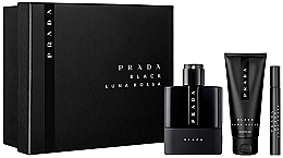 Fragrances, Perfumes, Cosmetics Prada Luna Rossa Black - Set (edp/100ml + edp/mini/10ml + sh/gel/100ml)