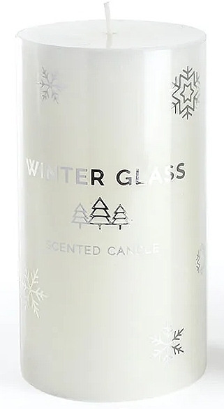 Aroma Candle, White, 7*8 cm - Artman Winter Glass — photo N1