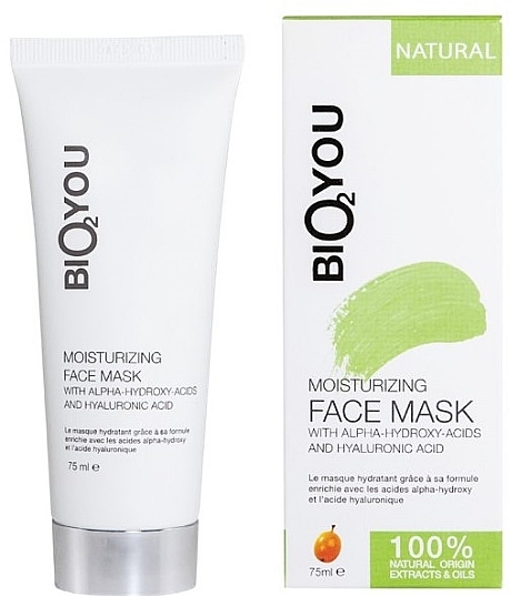 Moisturizing Face Mask with AHA & Hyaluronic Acid - Bio2You Natural Moisturising Face Mask — photo N1