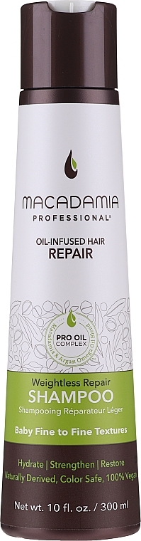 Repair Hair Shampoo - Macadamia Professional Weightless Repair Shampoo — photo N3