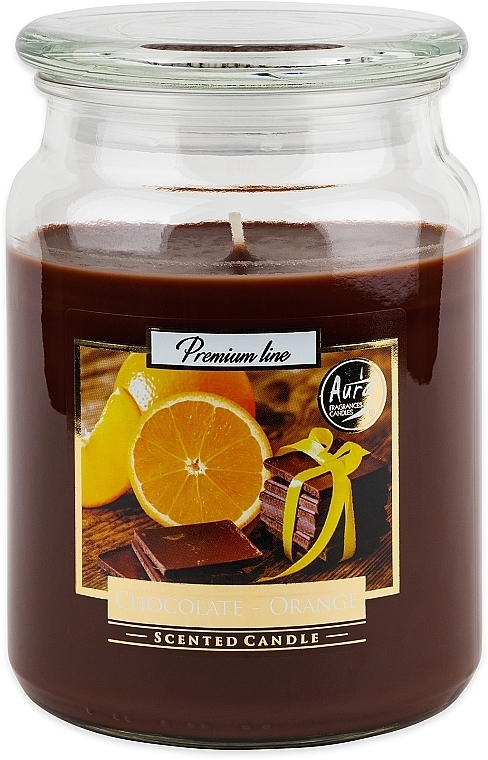 Premium Scented Candle in Jar 'Chocolate & Orange' - Bispol Premium Line Scented Candle Chocolate & Orange — photo N2